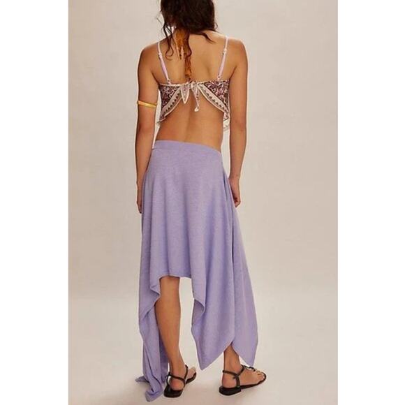 FREE PEOPLE Free-est Women's Heveanly Lavender Asymmetric Sweater Skirt Size XS - Picture 2 of 7